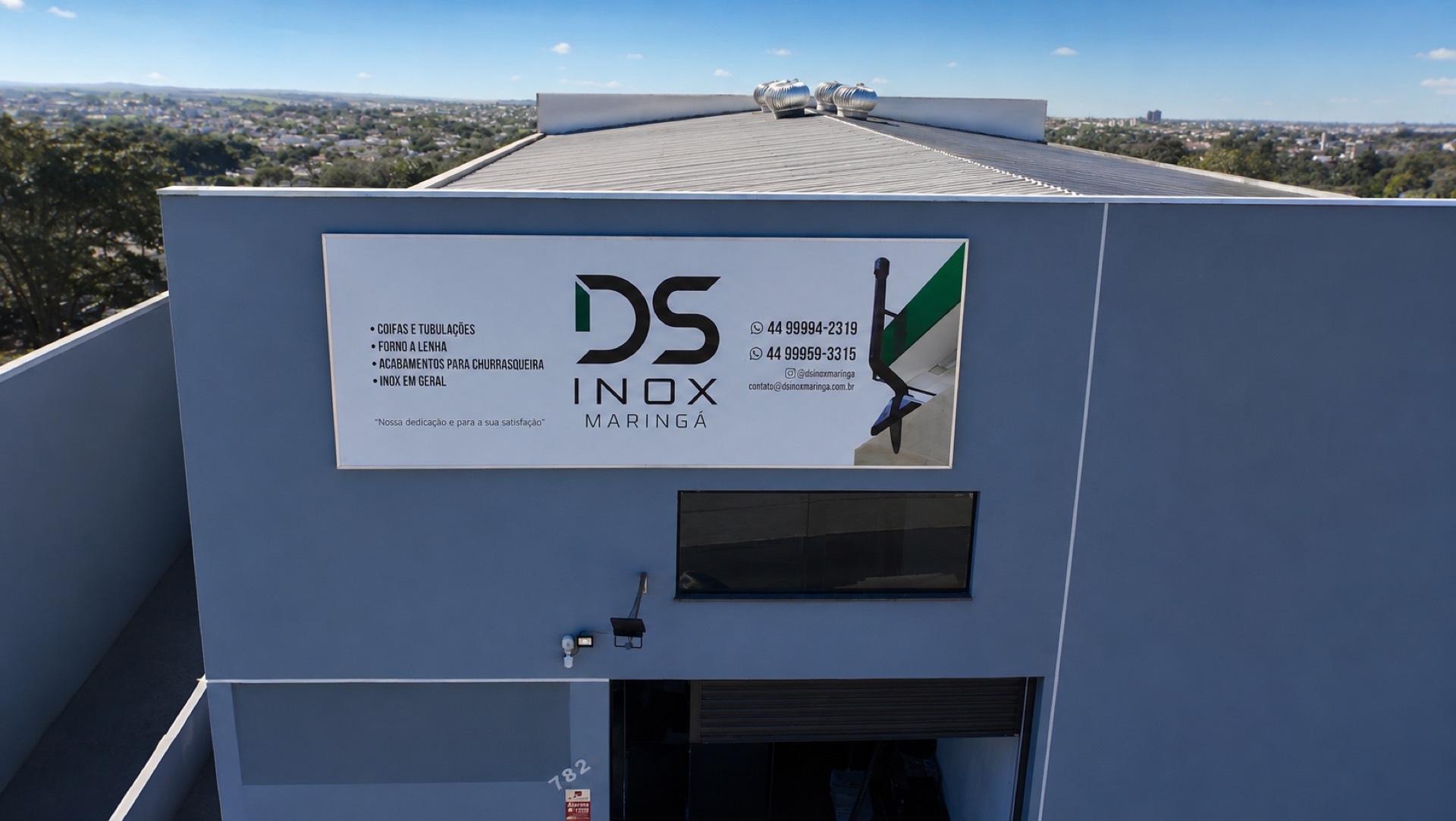 Fachada da oficina DS Inox Maringá